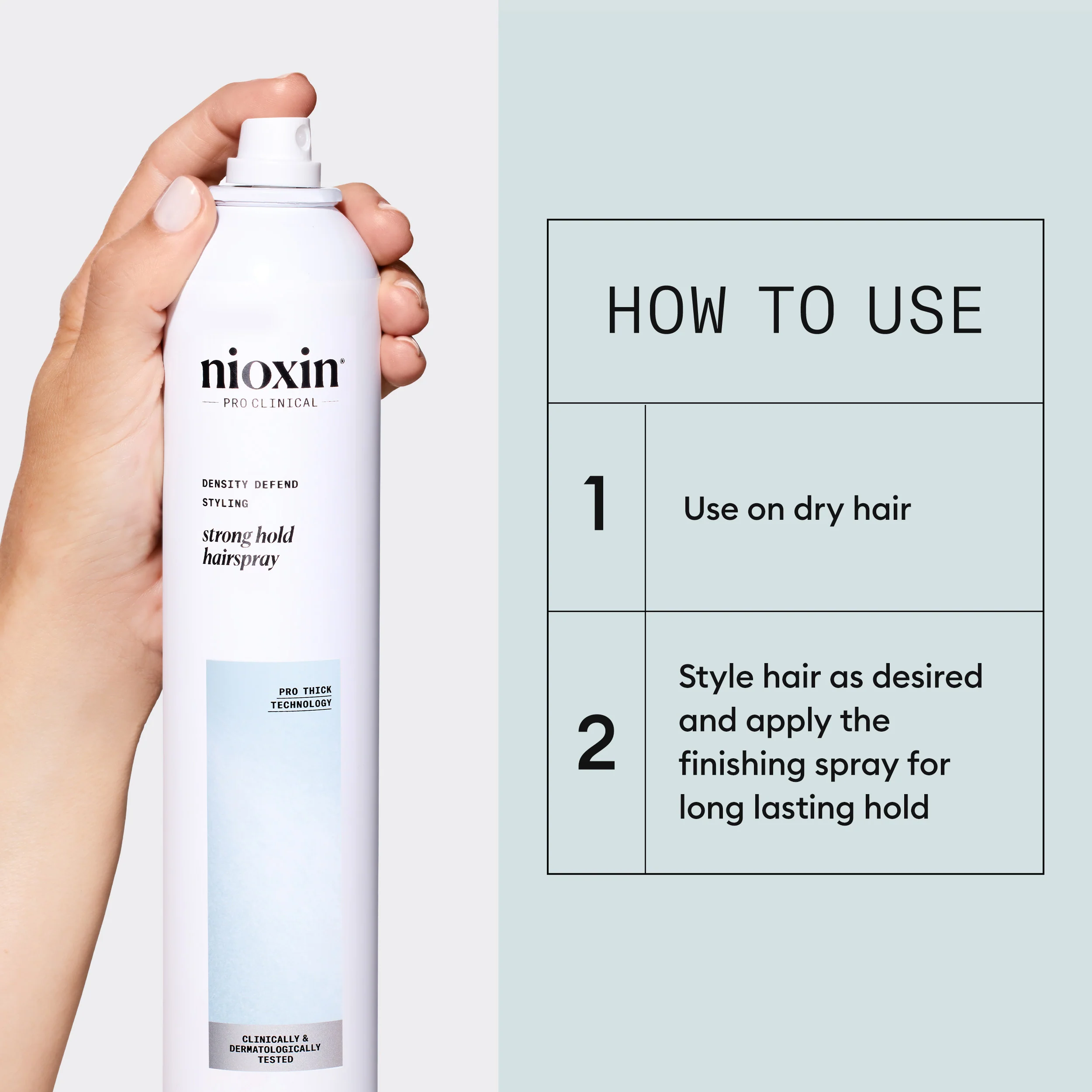 Nioxin Density Defend Styling Strong Hold Hairspray - For Long-Lasting Hairstyles, 300g - Image 6