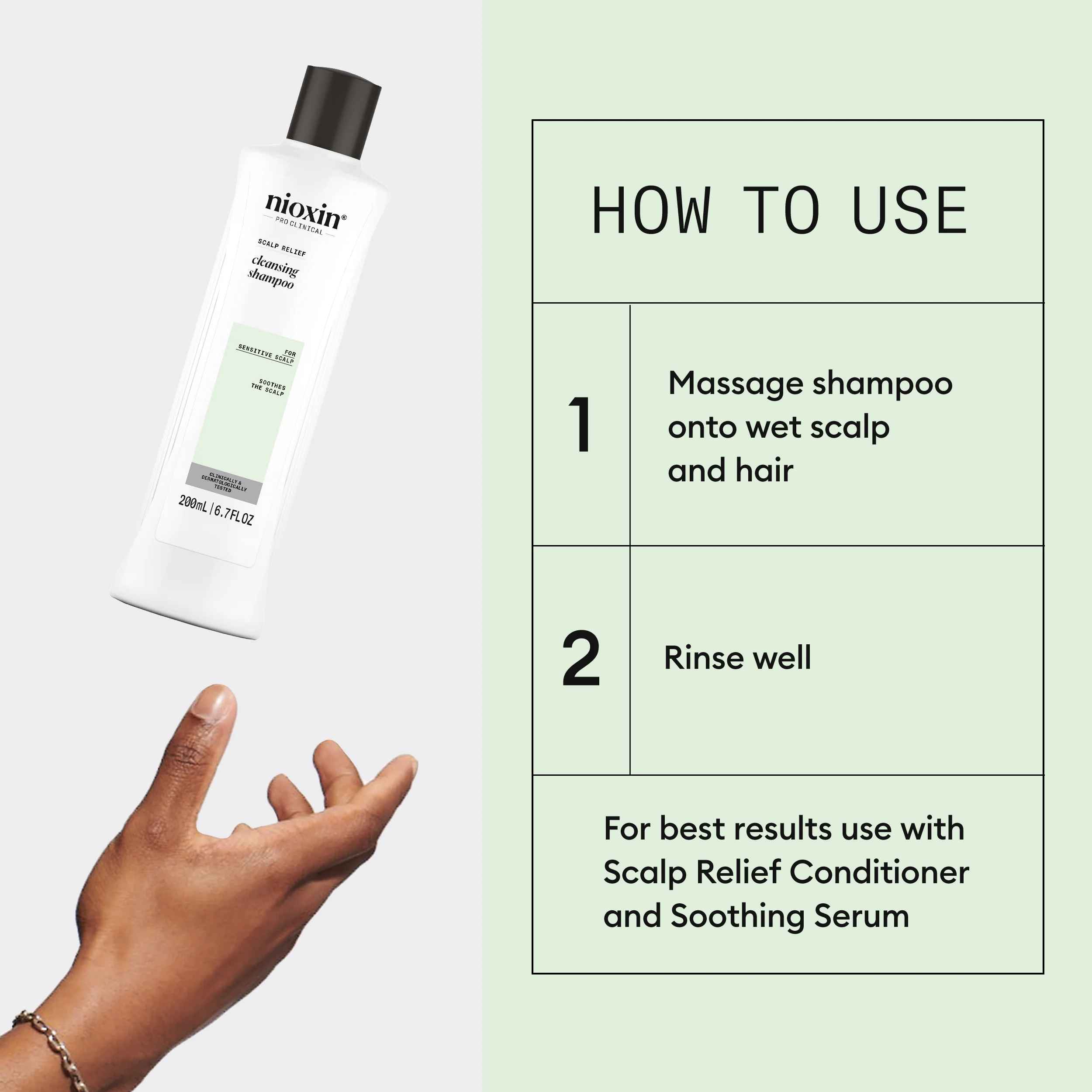 Nioxin Scalp Relief Shampoo + Conditioner Duo - Hair Products for Sensitive, Itchy Scalp - Includes Shampoo and Conditioner - Image 6