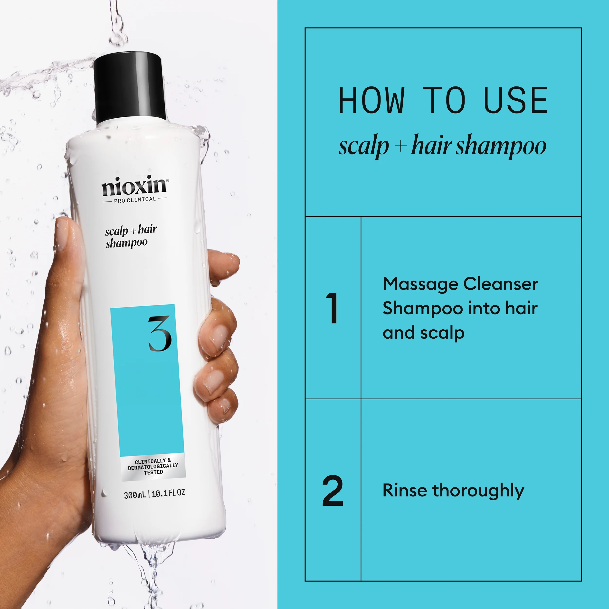 Nioxin System 3 Scalp + Hair Shampoo - Hair Thickening Shampoo - Image 7