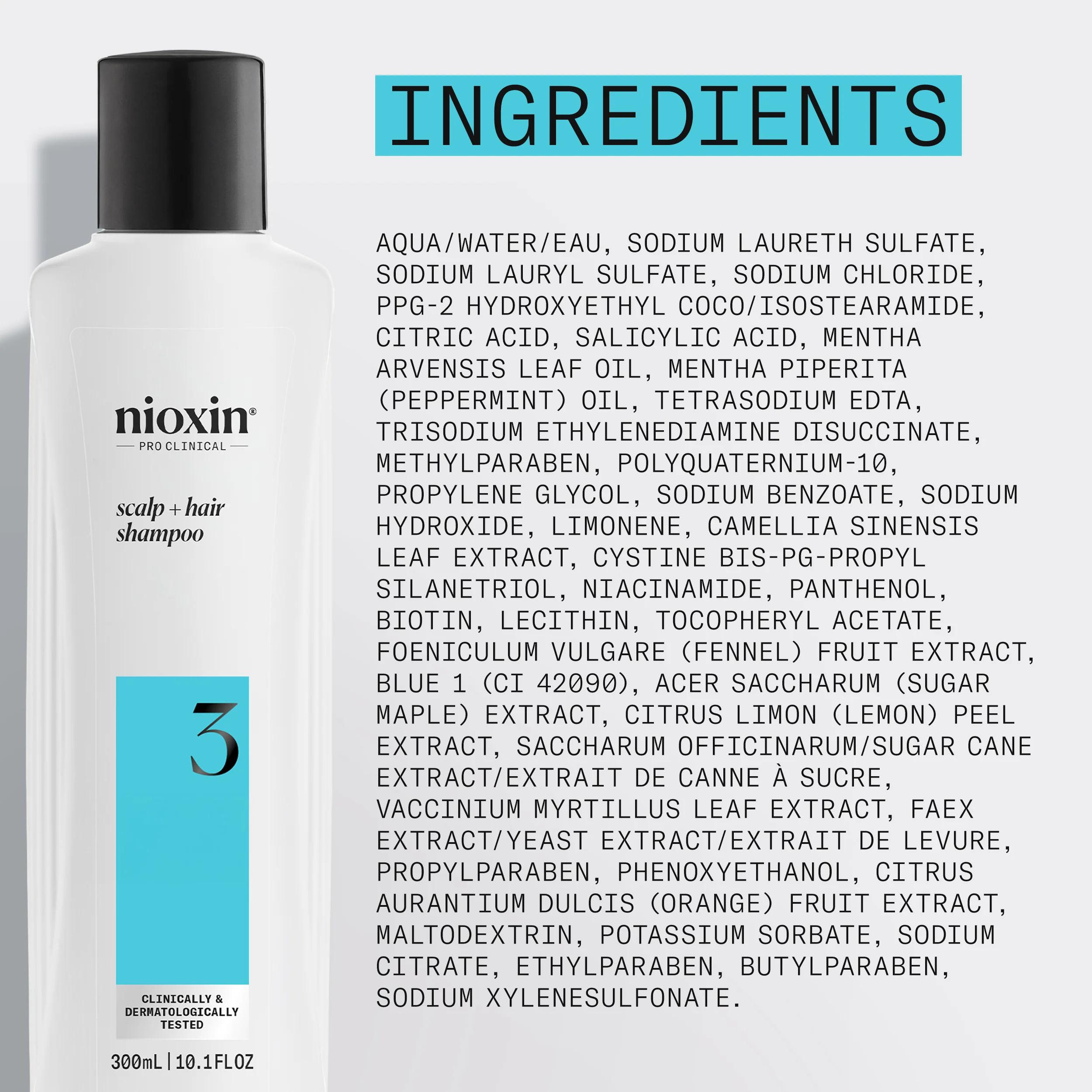 Nioxin System 3 Scalp + Hair Shampoo - Hair Thickening Shampoo - Image 9